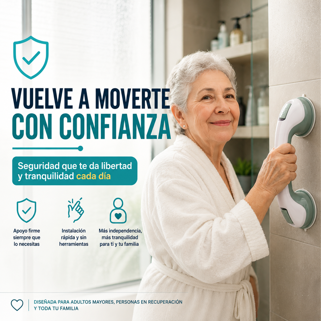 Manilla seguridad con ventosa doble (™) transportable