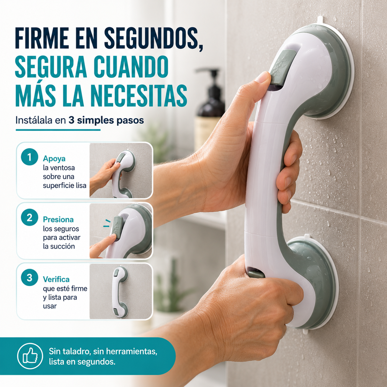 Manilla seguridad con ventosa doble (™) transportable