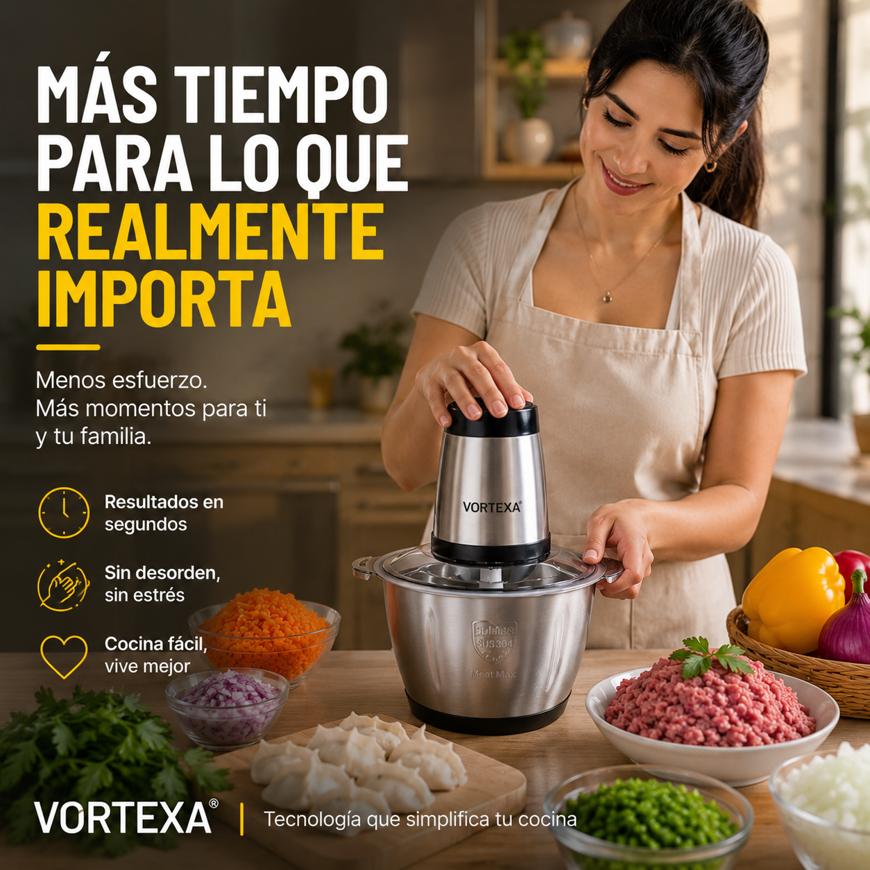 PICADORA ELECTRICA DOS VELOCIDADES VORTEXA®
