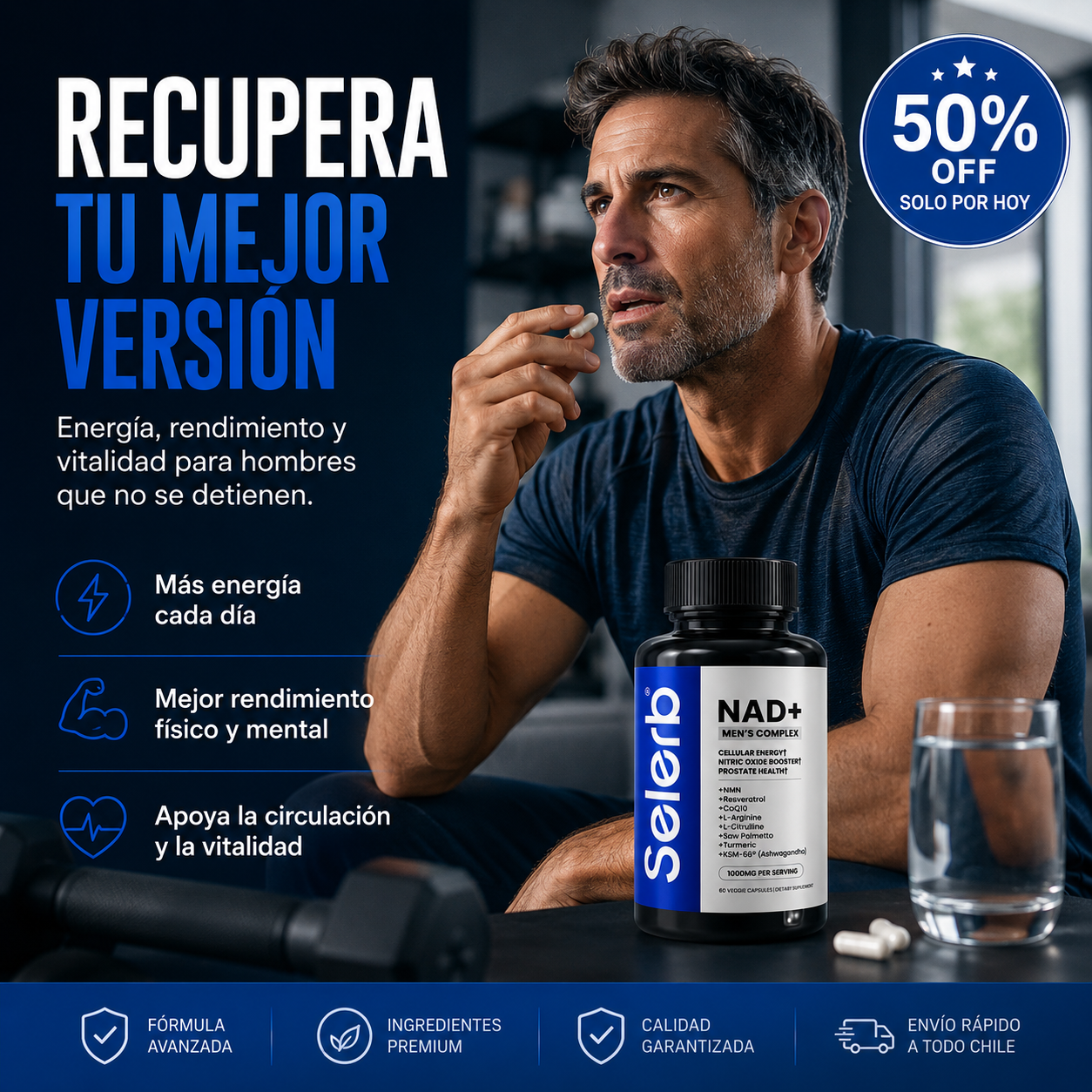 SELERB NAD+ RESVERATROL VITALYX™ 60 CAPSULAS