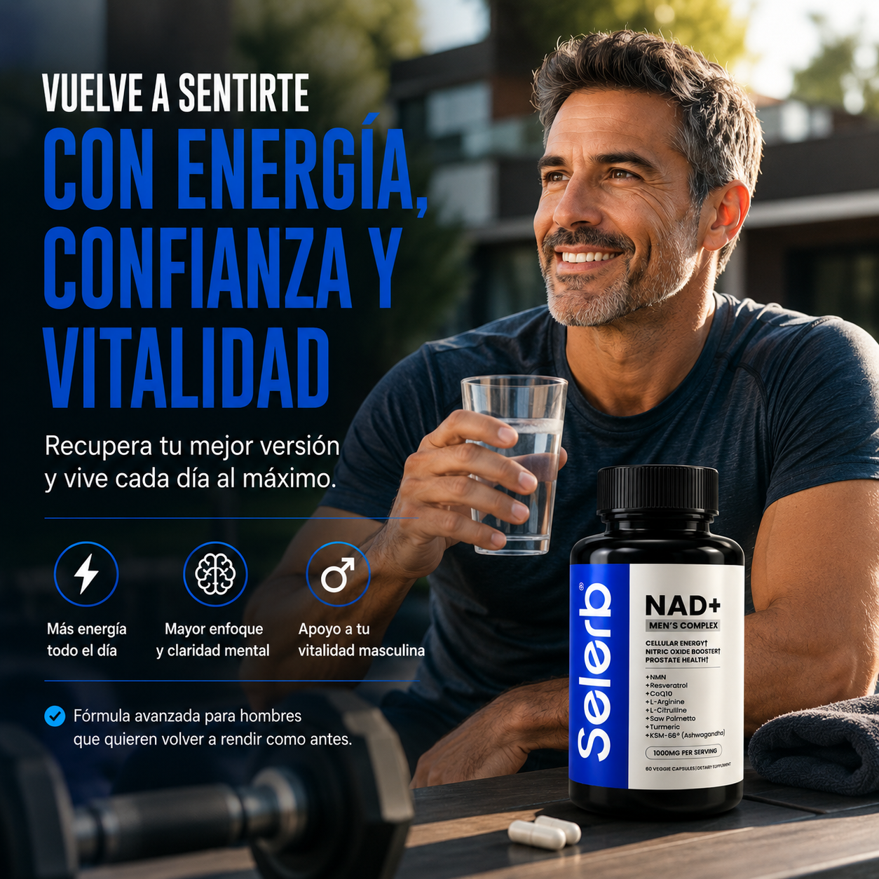 SELERB NAD+ RESVERATROL VITALYX™ 60 CAPSULAS
