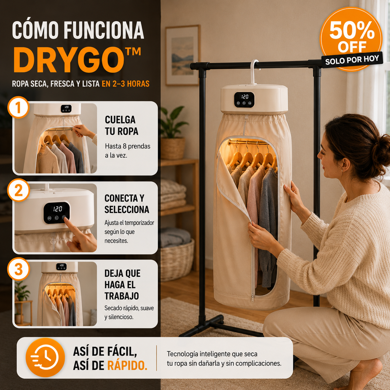 Secadora Ropa Portátil DryGo(™)