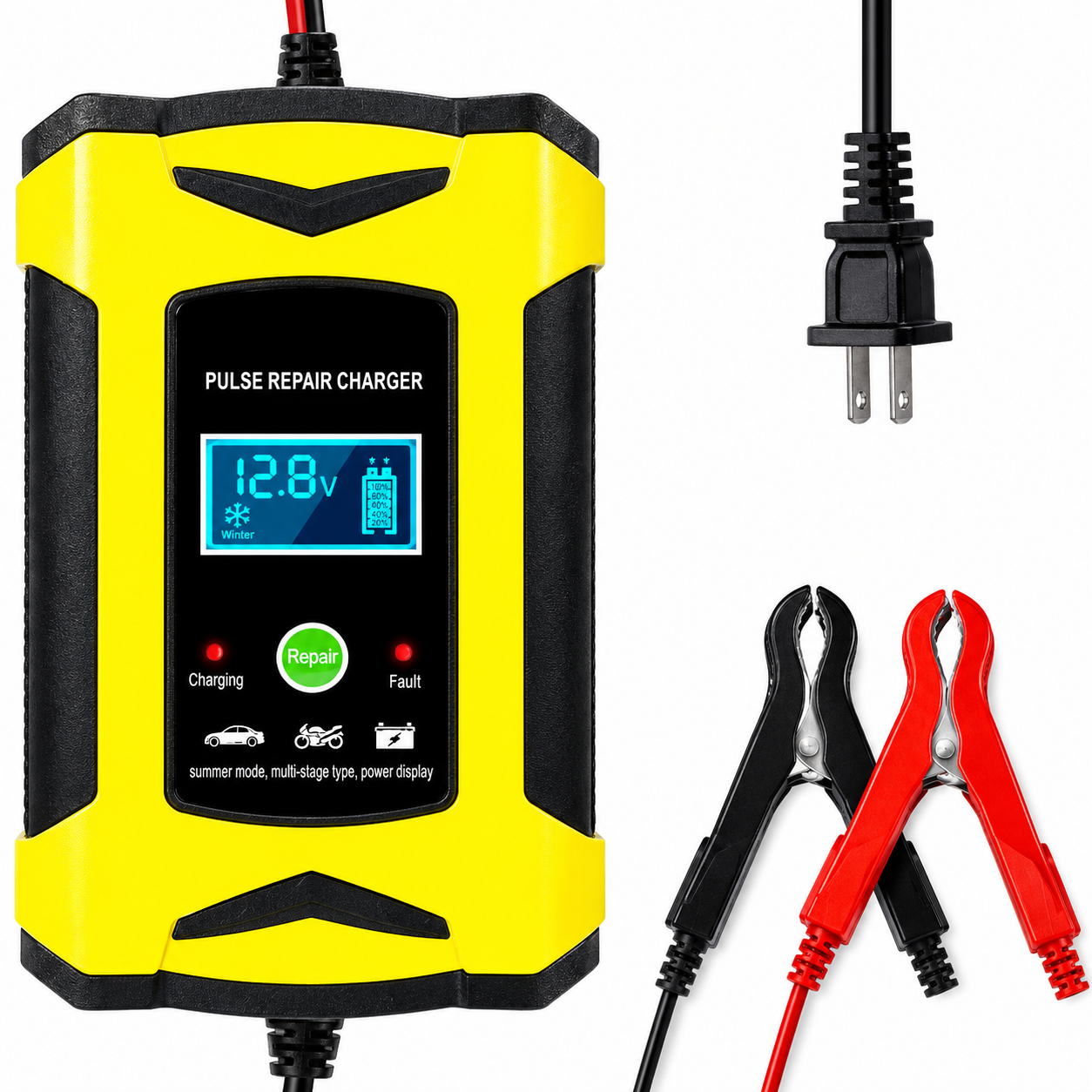 Cargador y Reparador Inteligente De Baterías de automóvil 6a 12v