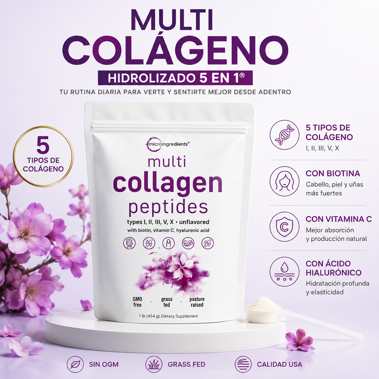 MULTI COLÁGENO HIDROLIZADO 5 EN 1®