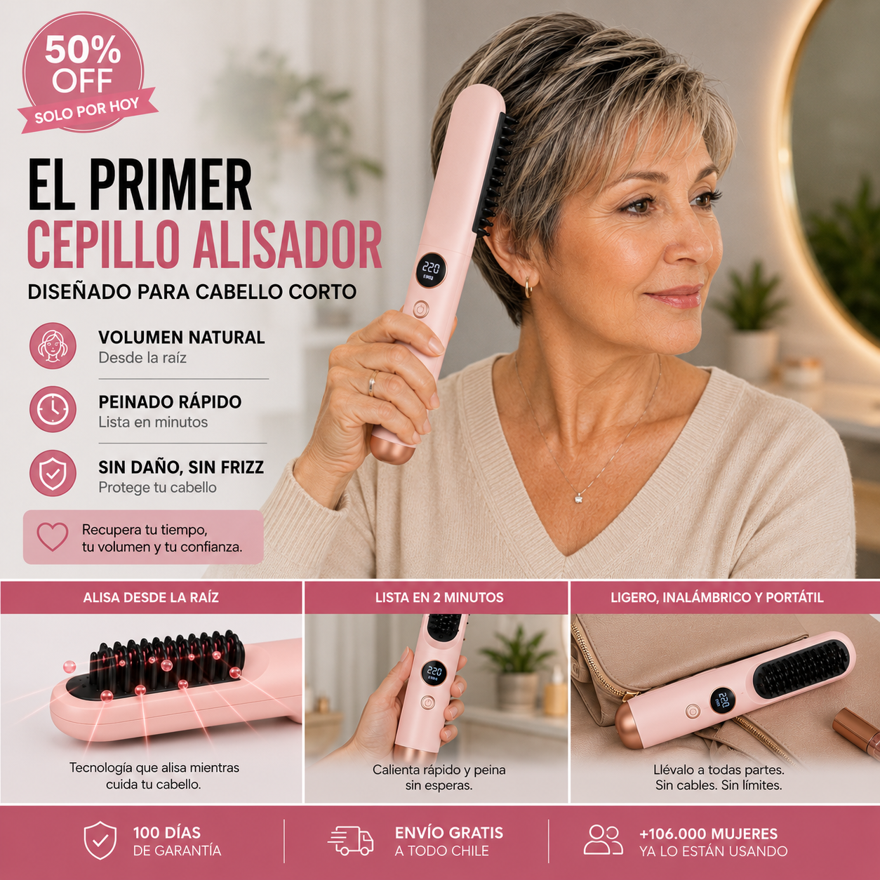 Alisador Inalámbrico portátil Haircare®